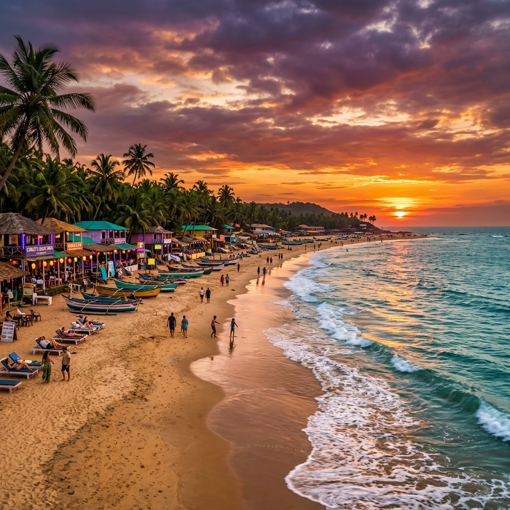 Goa sunset beach