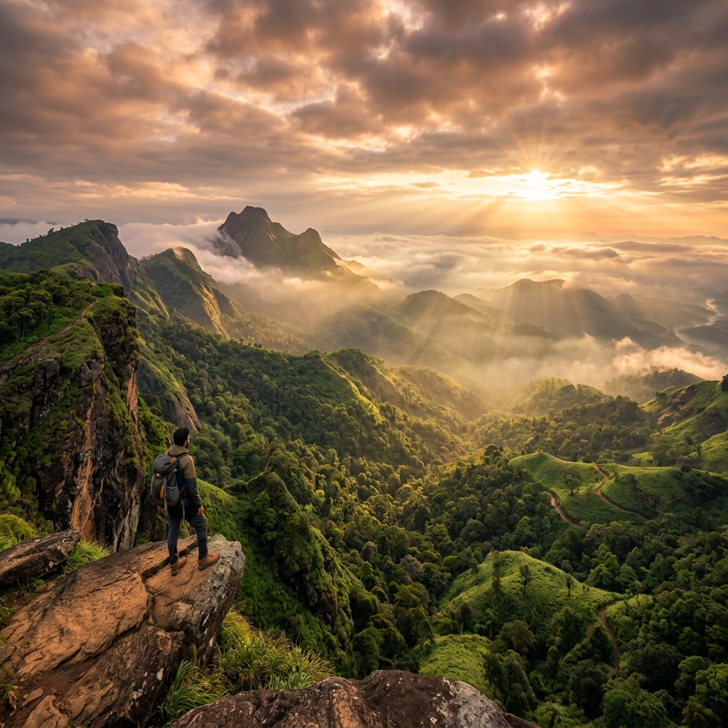 Wayanad misty mountains