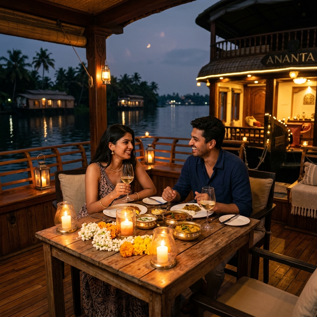 Houseboat dinner